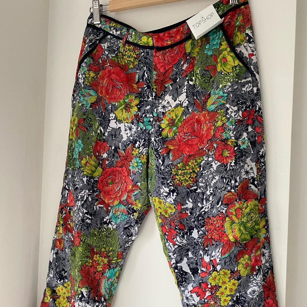 Top Shop Printed Tapered Pant